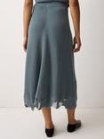 Jigsaw Abstract Print Lace Cotton Knit Skirt