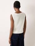 Jigsaw Abstract Floral Tape Jersey Tank Top, Cream/Multi