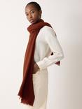Jigsaw  Wool Silk Pashmina, Auburn