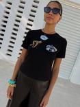 Never Fully Dressed Deloris Foil Baby T-Shirt, Black