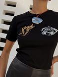 Never Fully Dressed Deloris Foil Baby T-Shirt, Black