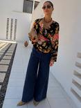 Never Fully Dressed Floral Long Sleeve Wrap Top, Multi