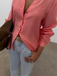 Never Fully Dressed Miley Blouson Sleeve Shirt, Coral