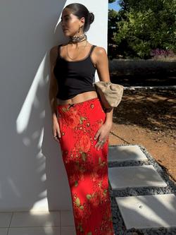 Never Fully Dressed Dorris Rosie Skirt, Red, Red