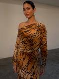Never Fully Dressed Tilly Tiger Print Dress, Multi