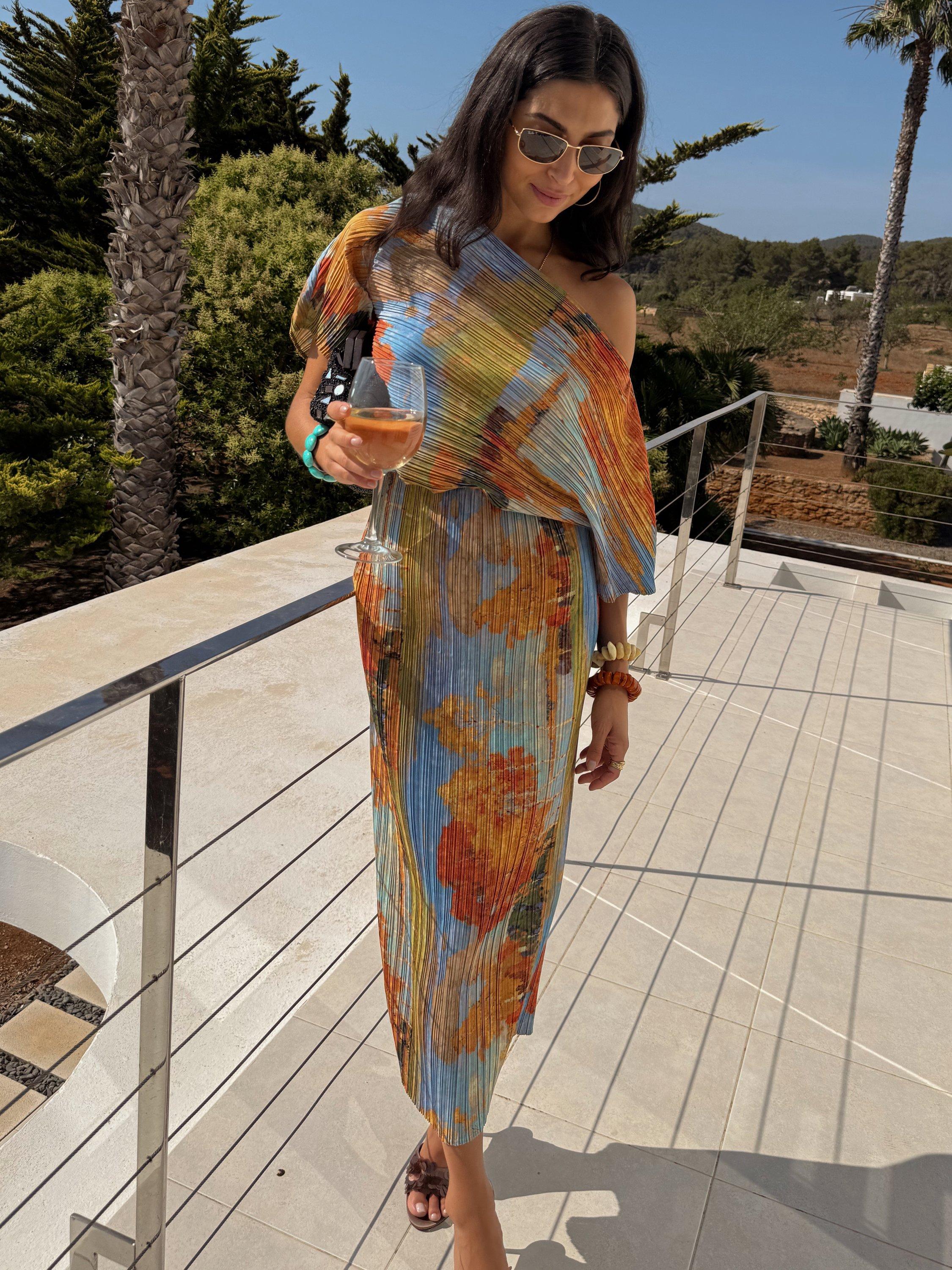 Product image 3 of 4, which shows Never Fully Dressed Tilly Abstract Artist Dress, Multi, S