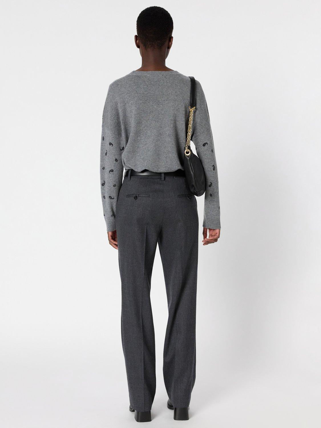 Product image 3 of 6, which shows Gerard Darel Celina Tailored Trousers, Charcoal Grey, 10