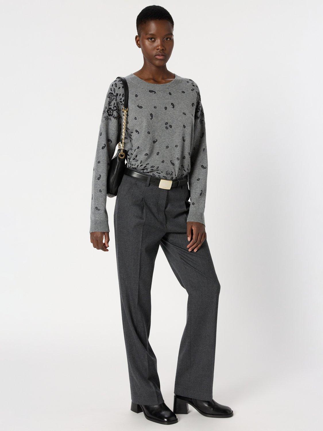 Product image 5 of 6, which shows Gerard Darel Celina Tailored Trousers, Charcoal Grey, 10