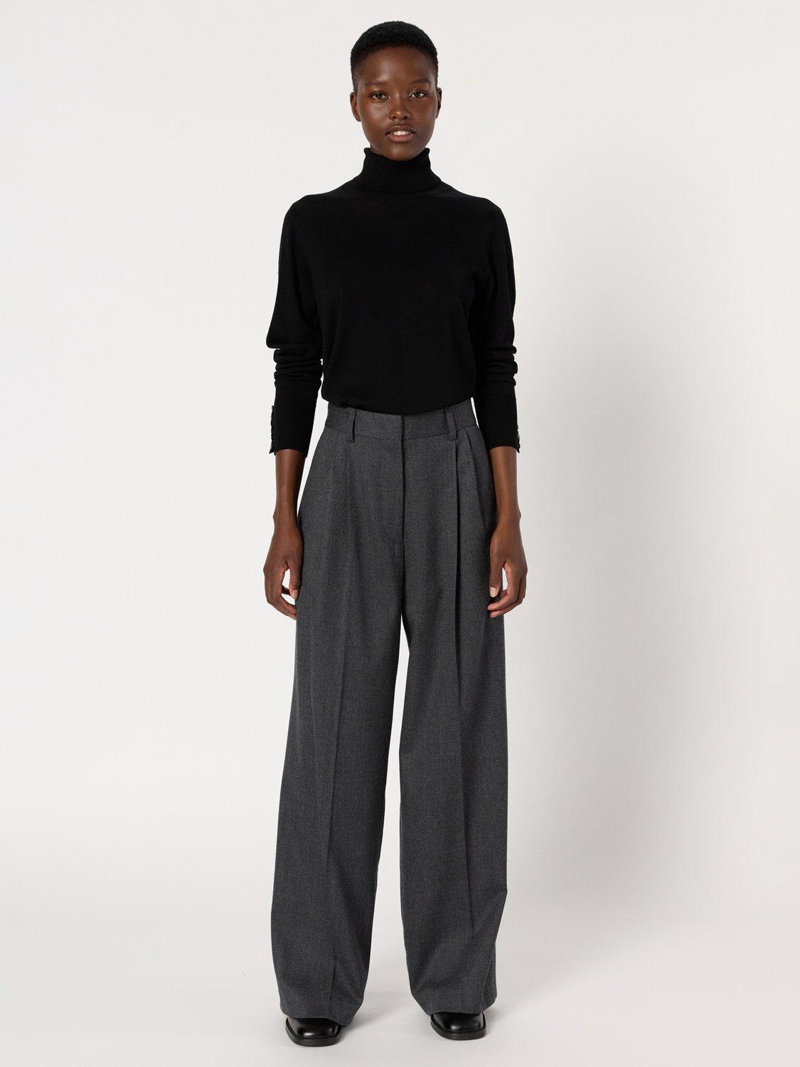 Product image 2 of 6, which shows Gerard Darel Cyrielle Wool Rich Trousers, Grey, 14