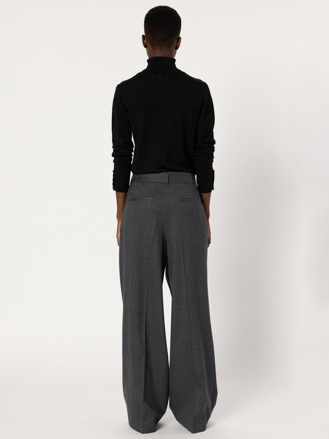 Product image 3 of 6, which shows Gerard Darel Cyrielle Wool Rich Trousers, Grey, 14