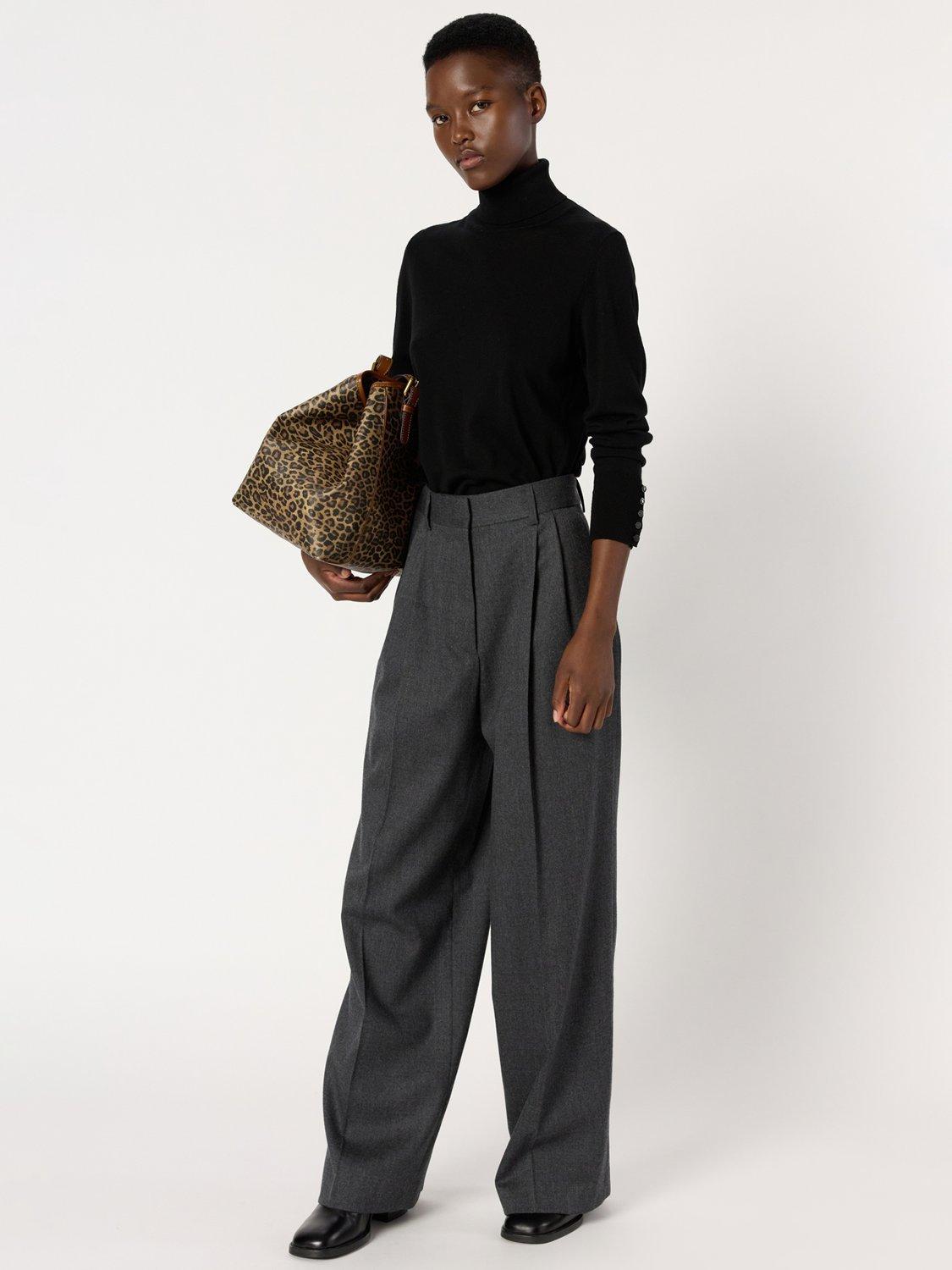 Product image 5 of 6, which shows Gerard Darel Cyrielle Wool Rich Trousers, Grey, 14