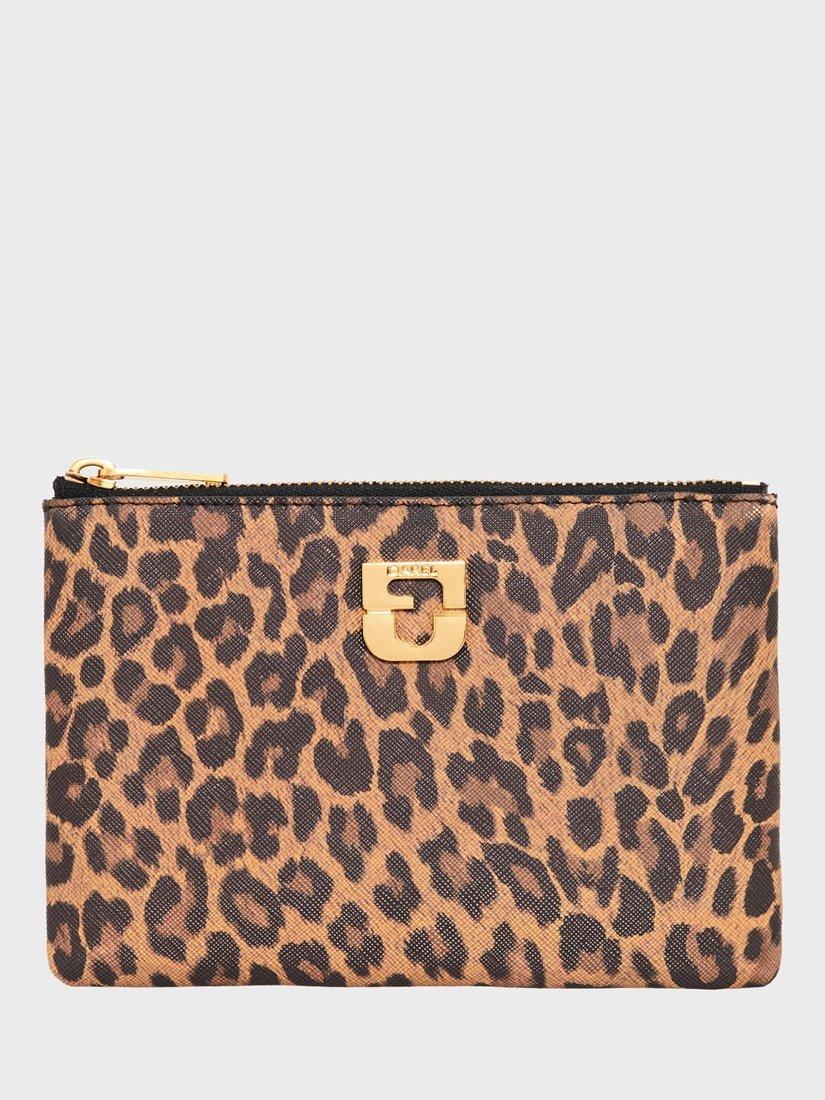 Product image 1 of 4, which shows Gerard Darel Pochette Leopard Print Clutch Bag, Brown/Multi, One Size
