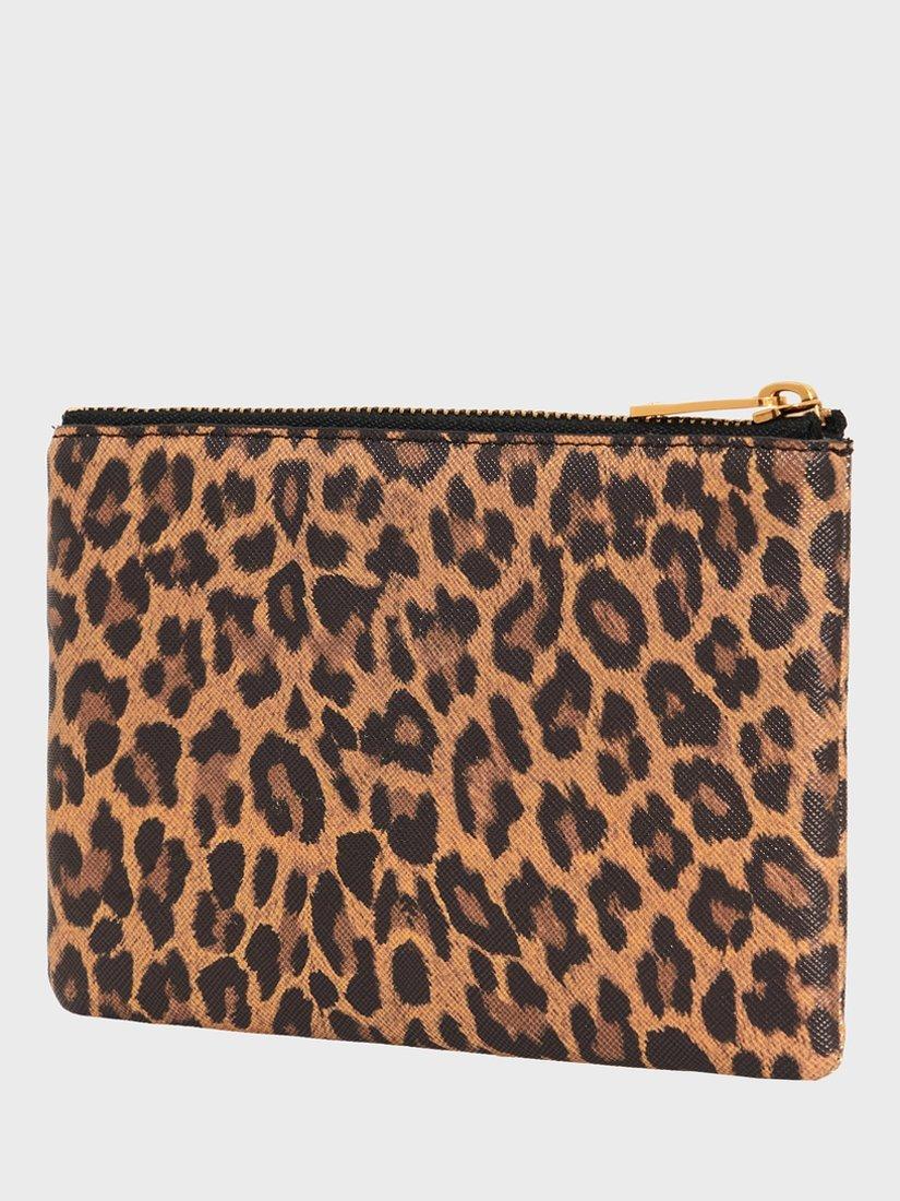 Product image 2 of 4, which shows Gerard Darel Pochette Leopard Print Clutch Bag, Brown/Multi, One Size