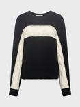 Gerard Darel Este Colour Block Pure Wool Jumper, Black/Multi