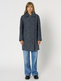 Gerard Darel Maliya Wool Blend Wide Mottled Coat, Indigo - view 2, Indigo