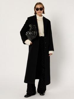Gerard Darel Meli Wool Blend Coat, Black, Black