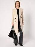 Gerard Darel Moira Longline Wool Blend Collared Overcoat