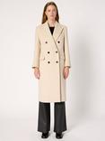 Gerard Darel Moira Longline Wool Blend Collared Overcoat