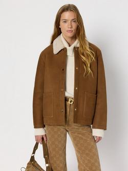 Gerard Darel Noemie Leather Jacket, Camel