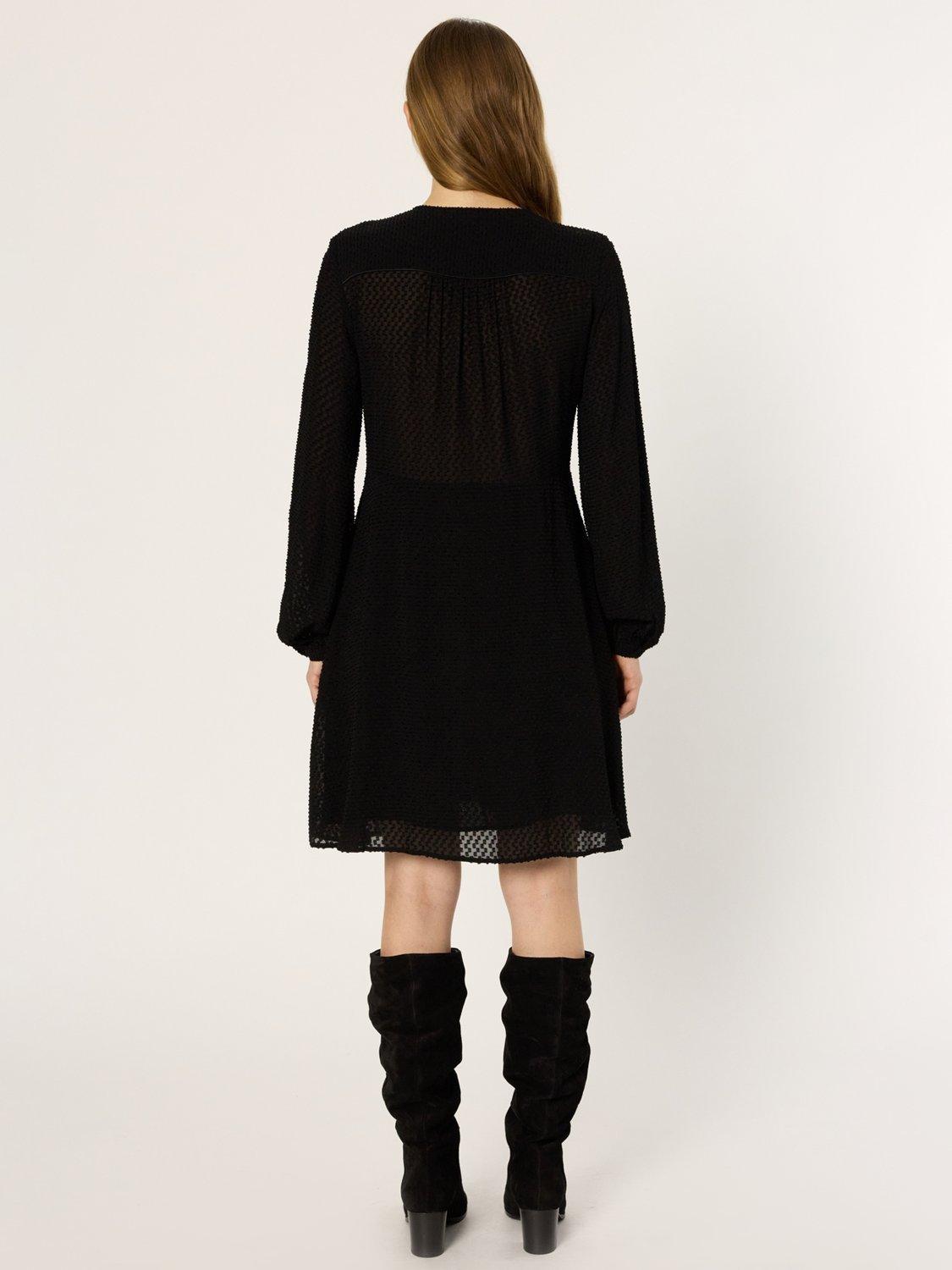 Product image 3 of 6, which shows Gerard Darel Laetitia Button Detail Mini Dress, Black, 10