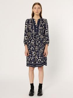 Gerard Darel Laure Floral Dress, Indigo - view 2, Indigo