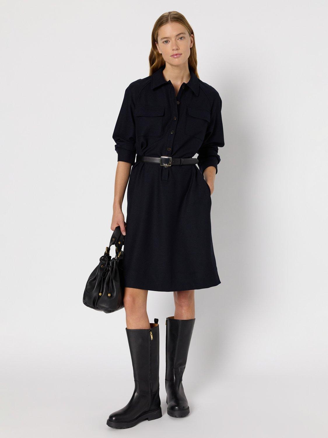 Product image 1 of 1, which shows Gerard Darel Lea Shirt Dress, Navy, 8
