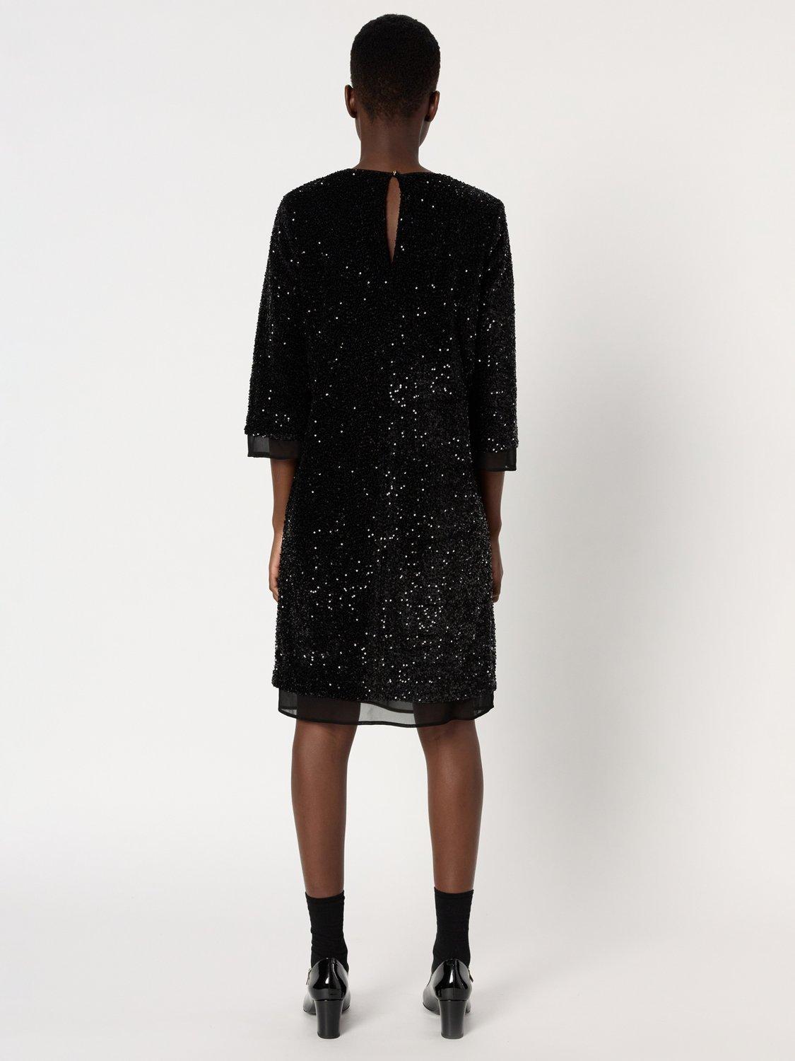 Product image 3 of 6, which shows Gerard Darel Liora Sequin Dress, Black, 8