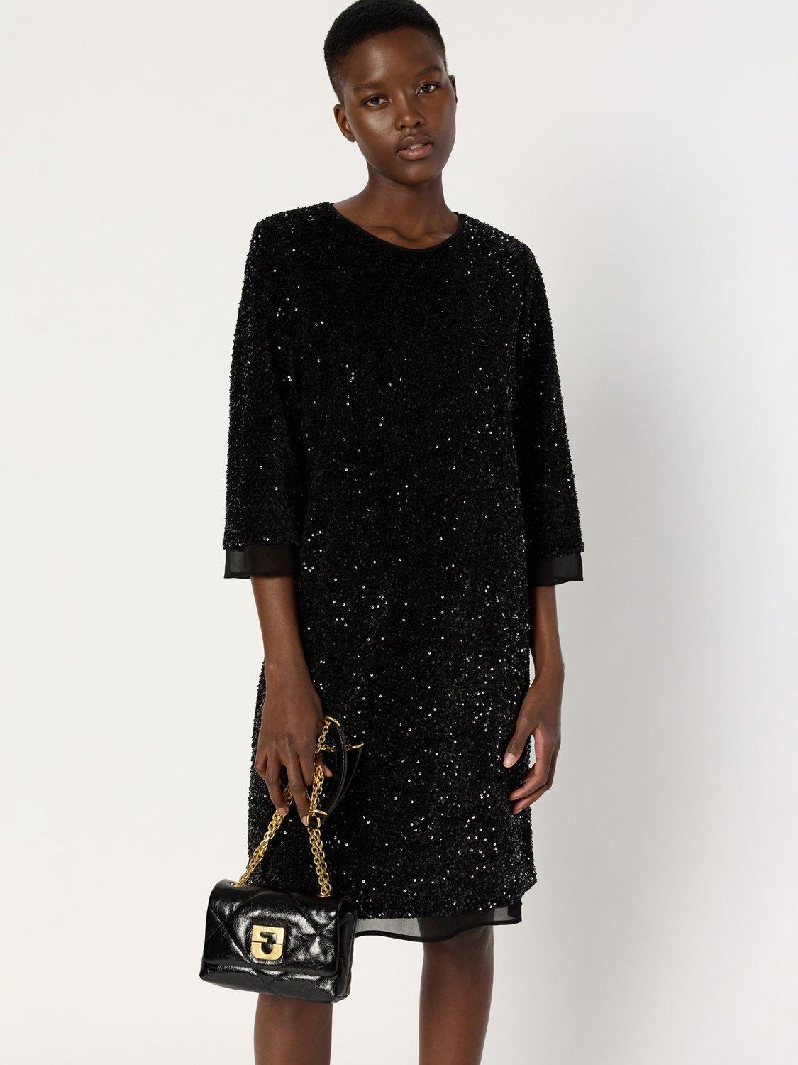 Product image 5 of 6, which shows Gerard Darel Liora Sequin Dress, Black, 8