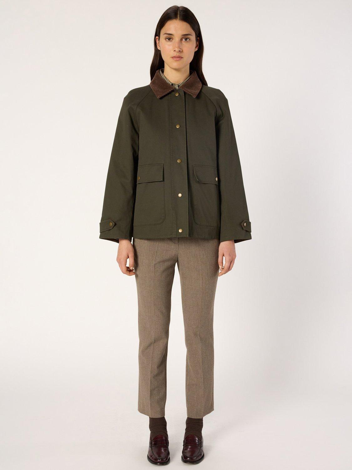 Product image 1 of 6, which shows Gerard Darel Xana Trench Jacket, Khaki Green, 8