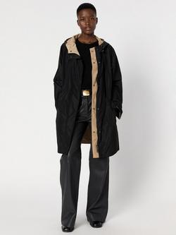 Gerard Darel Ximena Reversible Trench Coat, Black, Black