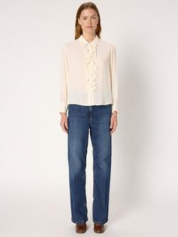 Gerard Darel Adele Ruffle Top, Natural - view 2, Natural