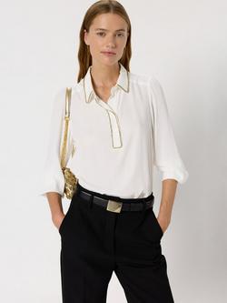 Gerard Darel Astrid Trim Lng Sleeve Top, Natural, Natural