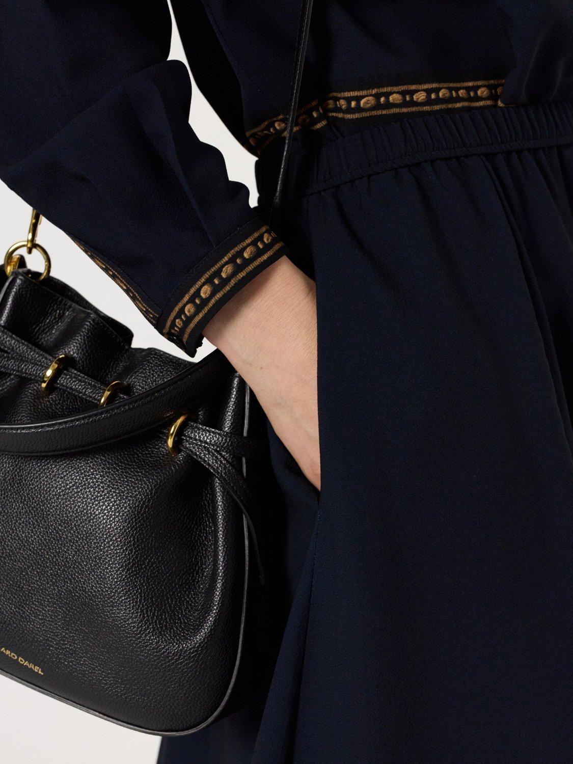 Product image 6 of 6, which shows Gerard Darel Bonnie Stripe Hem Skirt, Navy/Multi, 10