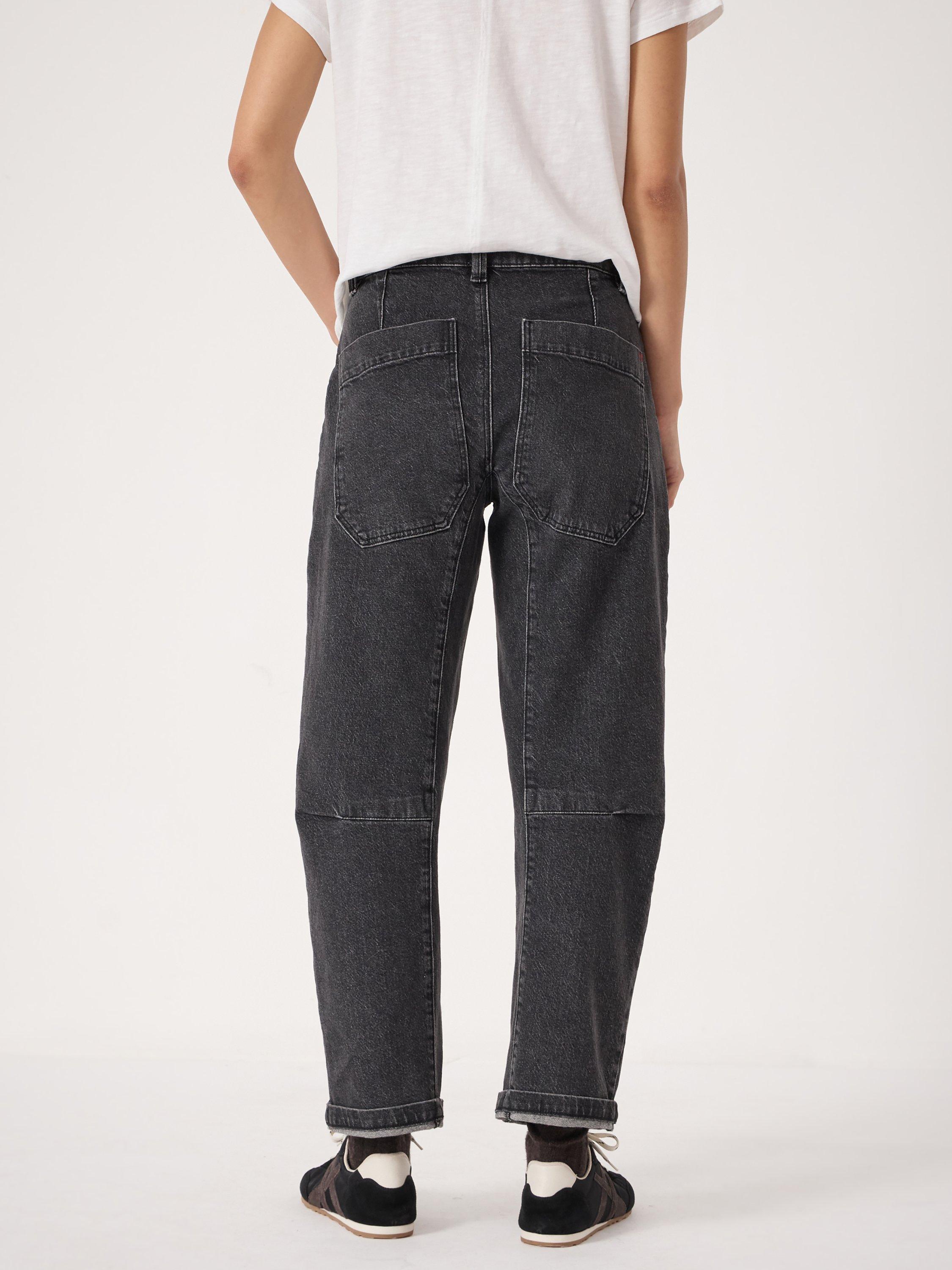 Product image 8 of 8, which shows HUSH Cordi Barrel Leg Jeans, Washed Black, 6S