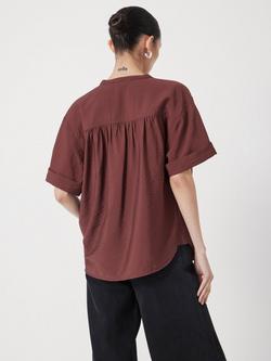HUSH Debbie Air Flow Blouse containing LENZING™ ECOVERO™ Viscose - view 2, Burgundy Brown