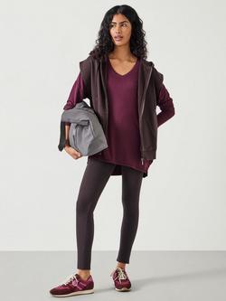 HUSH Essential Cotton Leggings - view 2, Chocolate Brown