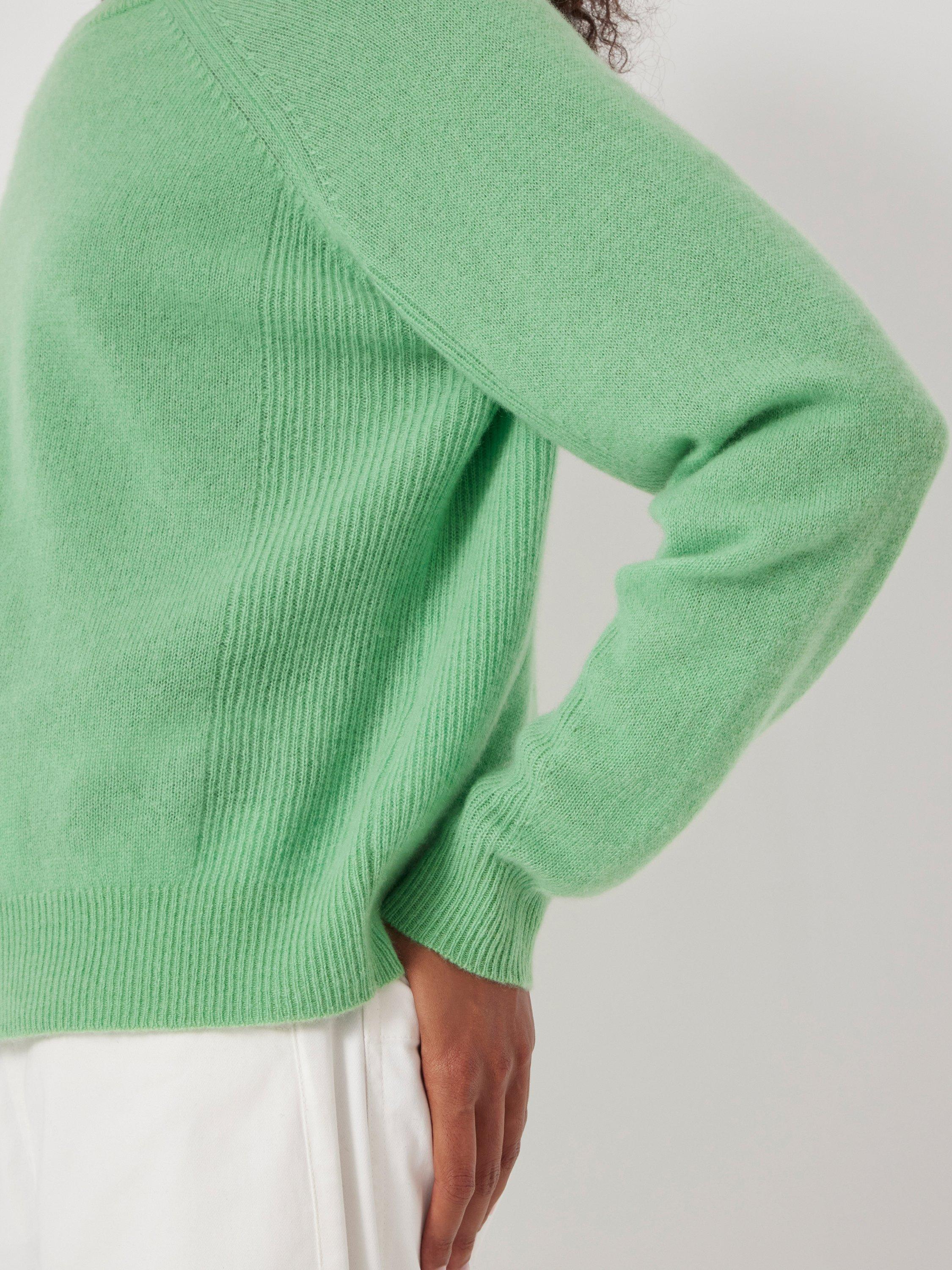 Product image 6 of 6, which shows HUSH Jasmine Cashmere Blend Jumper, Apple Green, L-XL