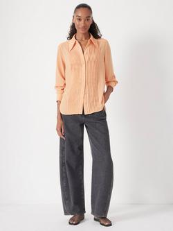 HUSH Chiffon Pintuck Blouse - view 2, Peach Orange