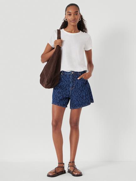 HUSH Denim Shorts, Dark Blue - view 2, Dark Blue