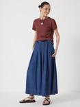 HUSH Pleated Denim Skirt