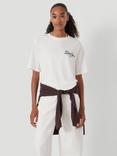 HUSH Cotton Slow Joe's Running Club Graphic T-Shirt, Off White