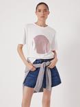 HUSH Metallic Graphic T-Shirt, White
