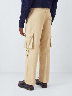 John Lewis x LABRUM Canvas Cargo Trousers, Sand - view 2, Sand