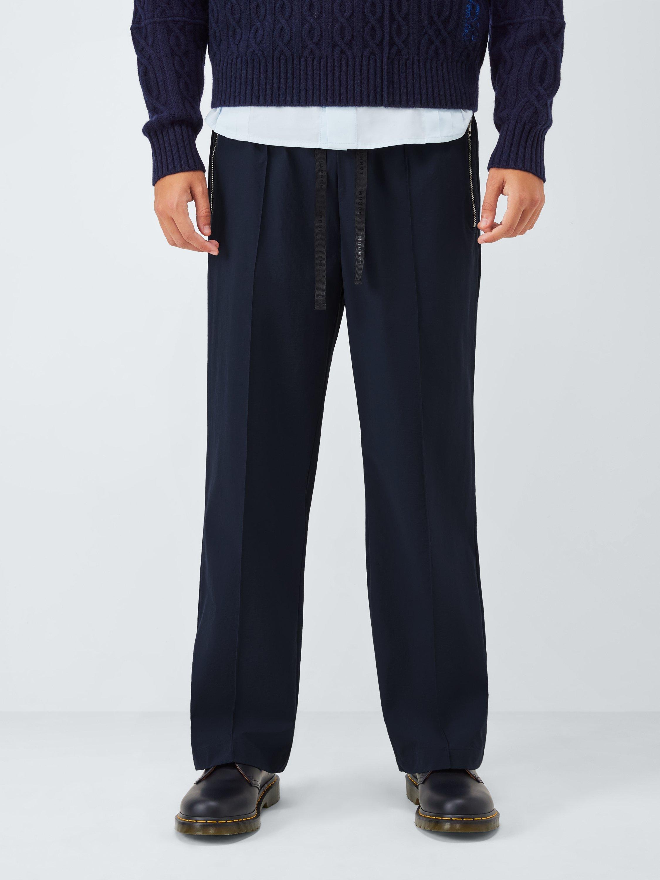 Product image 1 of 6, which shows John Lewis x LABRUM Tech Track Joggers, Navy, S