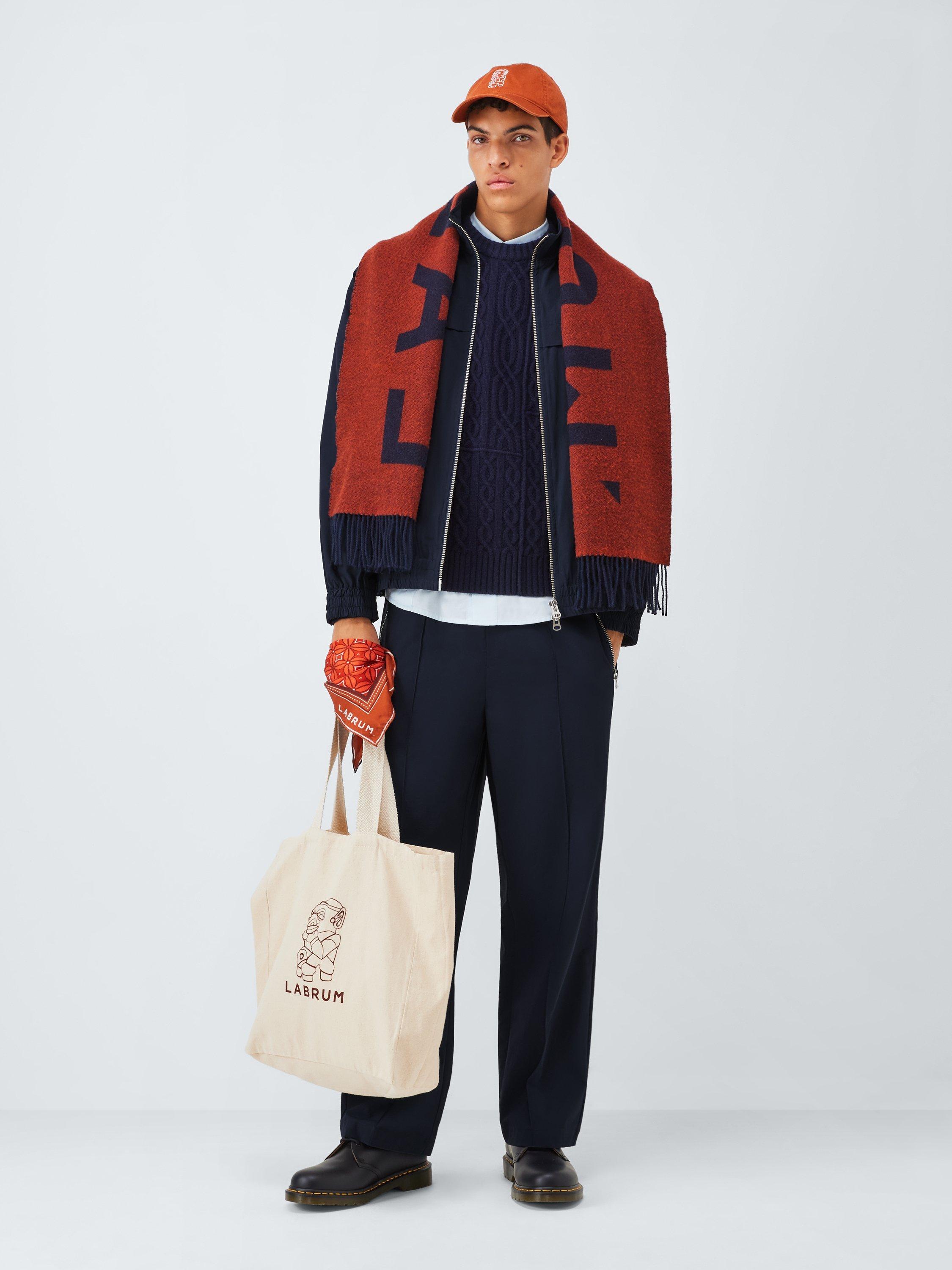 Product image 3 of 6, which shows John Lewis x LABRUM Tech Track Joggers, Navy, S