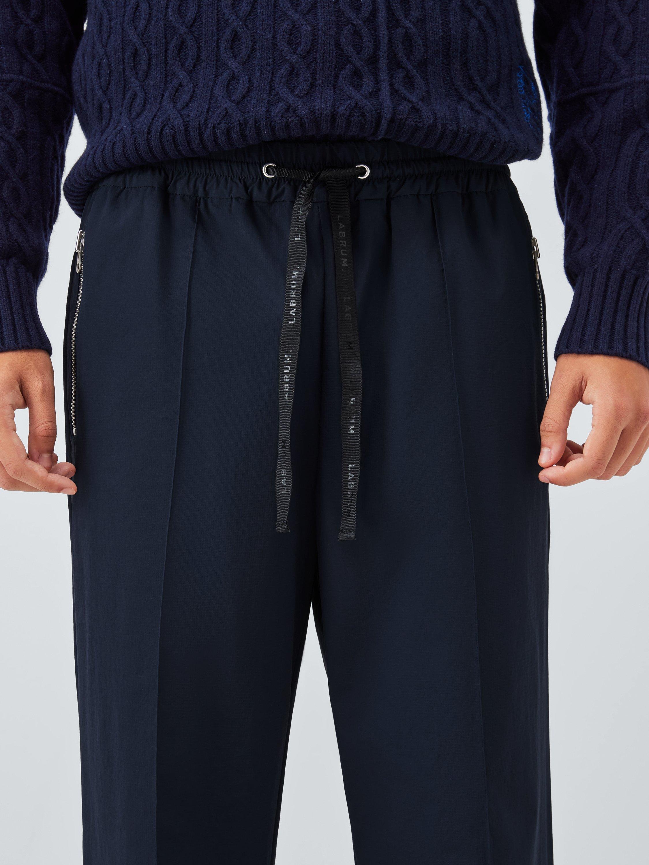 Product image 6 of 6, which shows John Lewis x LABRUM Tech Track Joggers, Navy, S