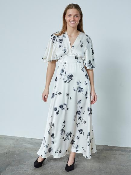 Sisters Point Gisela Floral V Neck Maxi Dress, Multi