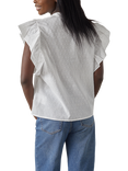 Sisters Point Venisa Cotton Cap Sleeve V Neck Blouse