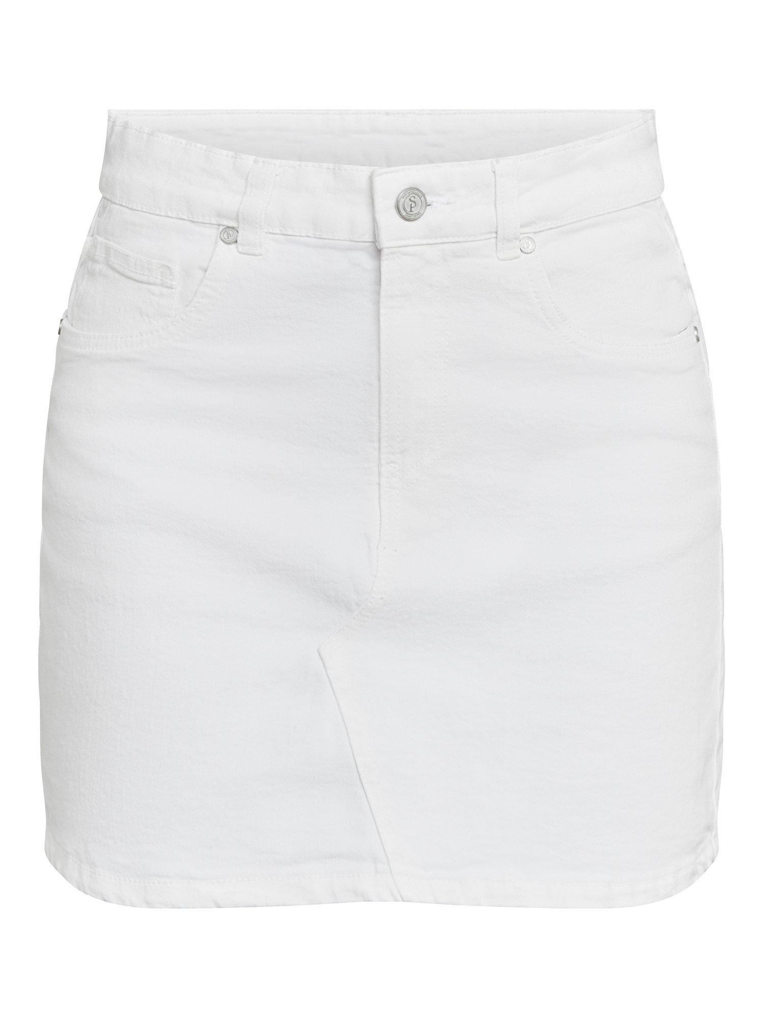 Product image 4 of 5, which shows Sisters Point Onea Denim Mini Skirt, White, XS