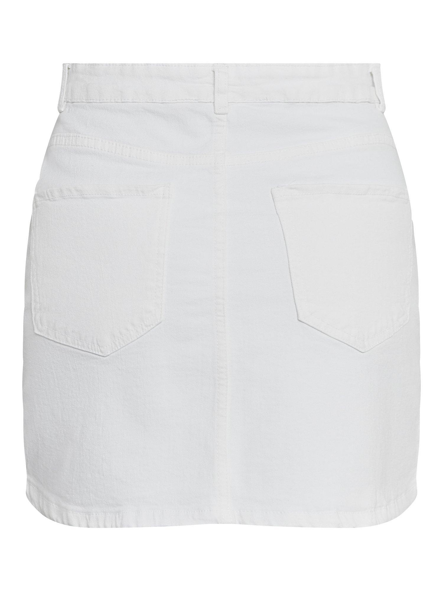 Product image 5 of 5, which shows Sisters Point Onea Denim Mini Skirt, White, XS
